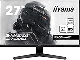 iiyama G-MASTER Black Hawk G2740QSU-B1 68.6 cm (27') IPS LED Gaming Monitor WQHD (HDMI, DisplayPort, USB 2.0) 1ms Reaktionszeit, FreeSync, schw