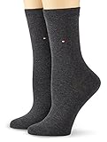 Tommy Hilfiger Frauen Casual Socken, Blickdicht, Anthrazit Melange, 39/42 (2er Pack)