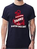 JGA Junggesellenabschied Männer - Letzte große Fahrt vor dem Hafen der Ehe - XL - Navy Blau - letzte fahrt JGA - L190 - Tshirt Herren und Männer T-S