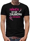 TShirt-People Nähen ist wie Zaubern Schmetterling T-Shirt Herren XXXL Schw