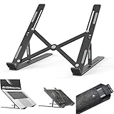 MiiKARE 【Größe Upgraded】 klappbarer Laptop Ständer,tragba Aluminium-Riser,maximale Belastung 8KG,silikongeschützt,Ergonomische Laptop Halter für Schreibtischr,kompatibel mit Laptops bis zu 17 Z