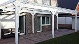 Luxbach GmbH Terrassenüberdachung 600x500 cm / 6x5 m Terrassendach Überdachung Carport Leimholz Pergola BSH Holz Stegplatten 16mm Klar Hohlkammerp