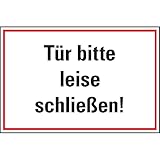 Schild I Hinweisschild Tür bitte leise schließen!, Magnetfolie, 300x200