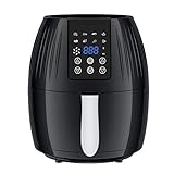 Conpush Heißluftfritteuse 5,5L Airfryer Heissluftfriteuse mit 8 Verwandtenenen Koch Gruppen Luftfritteuse ohne Öl, einfach zu reinigen, LED-Touchscreen ,mit Rezeptbuch 1300W