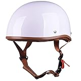GHHTHEN Motorrad Halbhelm, Retro Pilot und Chopper Prince Motorradhelm für Cruiser Scooter Helm Halbgesichtshelm ECE Zertifizierung A,L