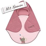 Sterntaler Baby Einschlagdecke mit Namen, Universal für Babyschale, Autositz, z.B. für Maxi-Cosi, Cybex, Kiddy, Römer, für Kinderwagen, Buggy oder Babybett Maus Mabel Rosa M