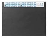 Durable Schreibunterlage (mit Vollsichtplatte und Kalender, 650 x 520 mm) 1 Stück, schwarz, 720401