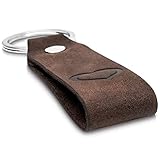 CoinKeeper® Schlüsselanhänger aus exklusiv Echt-Leder mit Gravur Herz Geschenk für Frauen Männer Geburtstag Schlüsselband mit Geschenkbox