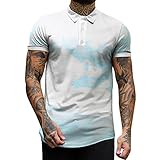 Trailrest Poloshirt Herren Regular Fit Set,Shirt Herren V Ausschnitt Baumwolle Polo Herren Langarm Shirt Herren Kurzarm XXL T-Shirt Kurzarm Mit Stehk