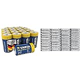 VARTA Industrial Batterie C Baby Alkaline Batterien LR14-20er Pack, Made in Germany & Amazon Basics AAA Industrie Alkalibatterien, 40er Pack