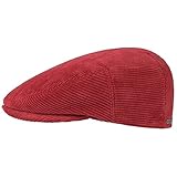 Stetson Kent Classic Cord Flatcap Schirmmütze Schiebermütze Baumwollcap Damen/Herren - Made in The EU mit Schirm, Futter Frühling-Sommer Herbst-Winter - 59