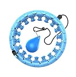 MEGHNA Smart Magnetic Hula Hoop, der Nicht herunterfällt 24 Abschnitte Abnehmbarer Magnetfeldtherapie-Massage-Fitnessreifen mit Schwerkraftball für Gew
