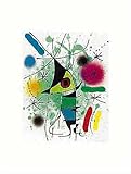 Kunstdruck/Poster: Joan Miró Der singende Fisch - hochwertiger Druck, Bild, Kunstposter, 40x50