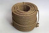 JUTESEIL | 20-50m | 8mm stark | Kordel Natur Braun Naturfasern | Jutekordel| Deko Seil | Dekokordel | DIY Dekoration | Makramee | Garten Jute Tau Seil Tauwerk Tauziehen Handlauf (8mm, 50m)