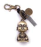 H-Customs Buddha Figur Goa Schlüsselanhänger besonderer Anhänger aus Metall B
