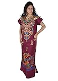 Cleopatra Pharao Kostüm Damen-Kaftan Faschingskostüm Karnevalskostüm Ägypterin, weinrot (S (36-38))