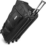 normani Reisetasche Jumbo Big-Travel mit Rollen riesige XXL Farbe Schwarz / 120 L