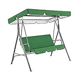 Ersatzdach für Hollywoodschaukel Wasserdicht, Gartenschaukel Bezug und Sitzauflage UV-Schutz, 3 Sitzer Schattierung Gartenschaukel Schaukel Dach für Garten und Terrasse (Grün)