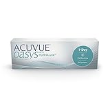ACUVUE OASYS 1-Day Tageslinsen helfen das Gefühl von müden und trockenen Augen zu reduzieren – Tageskontaktlinsen mit -3 dpt und BC 8.5 – UV Schutz und Hohes Tragegefühl – 30 L