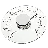 Alacritua Außenthermometer Wand Fenster Thermometer, Im Freien Innenhaushalt Transparentes Temperatur Thermometer,Batterie Freies Selbstklebendes W