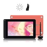 HUION Kamvas 12 Grafiktablett mit Display (orange) 11.6 Zoll Grafikmonitor 1920 X 1080 HD IPS mit voll laminiertem Bildschirm Ohne Ständer für Remote Arbeiten oder L