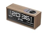 Inscabin C1 DAB/DAB+ FM Digital-Radiowecker mit großem Bildschirm, tragbarer kabelloser Lautsprecher mit Bluetooth, Stereo-Sound, schönes Design für Schlafzimmer, Küche, Büro (Black Walnut)