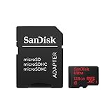 SanDisk 128GB Ultra microSDXC UHS-I Speicherkarte für Smartphones von Samsung Galaxy S4 S5 Mini, HTC one M8 M4, Xperia Z1 Z2 Z3 comp