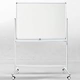 Office Marshal Mobiles Whiteboard/Doppelseitige Whiteboard- mit Alurahmen, magnetisch (120x90 cm)