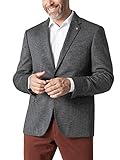 Walbusch Herren Jersey Sakko Bicolor einfarbig Grau 52