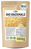 Backmalz 100% Bio Malz | 100% Gerste Gerstenmalz Backmalz für Brot und Brötchen | enzymaktiver und ballaststoffreicher Mehlzusatz | Gerstenbackmalz Brötchenbackmittel Vegan 1kg