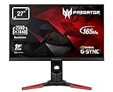 Predator XB271HUA Gaming Monitor 27 Zoll (69 cm Bildschirm) WQHD, 165Hz(OC DP), 144Hz(DP), 60Hz(HDMI), 1ms (G2G), HDMI 1.4, DP, höhenverstellbar, drehbar, GSync, HDMI VRR