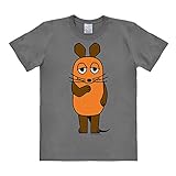 Logoshirt TV - Cartoon - Die Sendung mit der Maus - Die Maus Easyfit T-Shirt grau - Lizenziertes Originaldesign, Größe M