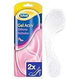 Scholl Gel Activ Einlegesohlen für offene Schuhe - Transparenter Komfort in offenen Schuhen - 1 Paar, passend für Schuhgröße 35-40,5
