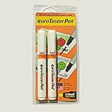 EURO TESTER PEN ® XL - Vorteilspackung mit 2 Prüfstift Geldscheinprüfer (Patentierte Formel) 32% Rabatt funktioniert bei sämtlichen internationalen Währungen (Made in Italy)