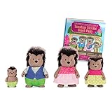 Li’l Woodzeez Stachelschwein Tierfamilie McBristly – 4 weiche Tierfiguren mit Bilderbuch auf Englisch – Spielzeug Tiere Set (5 Teile) Spielzeug für Kinder ab 3 J