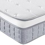 Vesgantti Matratze Federkernmatratze 7-Zonen Tonnentaschenfederkernmatratze Boxspring Mattress, H3, Fashion Box-top 24cm (200x90 cm)