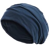 style3 Slouch Beanie aus atmungsaktivem, feinem und leichten Jersey Unisex Mütze Haube Bini Einheitsgröße, Farbe:Stone B