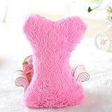 RKGD Pet Dog Toys Plüschknochen für Hund Gefüllte Quietschen Sound Chew Toy   Dog Interaktive Spielzeugumarmung für Dog-Pink_S