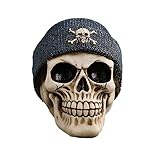 Roskio Halloween Skelett Schädel mit Hut Schädel Simulation Schädel Kopf Schädel Knochen Modell Streiche Requisiten Halloween Party Favors Bar Spuk