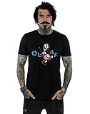 Disney Herren Frozen 2 Olaf Leaf Jump T-Shirt Schwarz XX-Larg