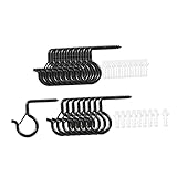 perfk Q Hängerhaken, 20er Pack Wandmontage Schraubhaken mit Kunststoffrohren, Deckenhaken mit Sicherheitsschnalle für Outdoor Lichterketten, Vogelhäuschen,