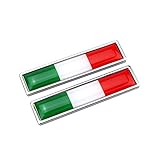 Yahunosu 1pair Nationalflagge Metall Aufkleber Italien Flagge Emblem Aufkleber Multi Usage Stoßfahnenflagge Abziehbilder Autozubehör Geeignet für die Seite des Kofferraums von Motorradrock