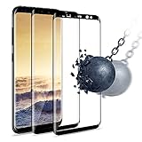 wsky Panzerglas Schutzfolie (2 Stück) für Samsung Galaxy S8, Ultra Transparenter, Wasserbeständige Panzerglasfolie, Samsung S8 Glatt verwenden ​Display