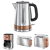 Russell Hobbs Luna Copper Frühstückset Toaster, Wasserk