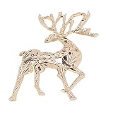 01 02 015 Pin Brosche, Kleidung Hirsch Brosche Goldene Legierung Accessoires Schmuck Anhänger Stil täglichen Gebrauch für F