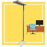 LED Stehleuchte Tageslichtlampe Stehlampe blendungsfrei nach UGR-19 stufenlos dimmbar Stehlampe Schreibtisch Büro, Office & Homeoffice Up-Downlight 4000 K Tageslichtlampe als LED Arbeitsp