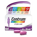 Centrum Für Sie – Hochwertiges Nahrungsergänzungsmittel mit Mikronährstoffen – Speziell für Frauen – Vitamine, Mineralstoffe, Spurenelemente – 1 x 60 Tab