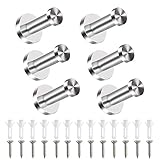 NAHUAA 6pcs Kleiderhaken Edelstahl Mantelhaken Wand Handtuchhaken 75mm Wandhaken Garderobe Haken mit Schrauben für Kleider Bad Wand Tür M