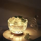 Diffusor für ätherische Öle für zu Hause Kristallstein-Aromatherapie-Diffusoren mit 10 ml ätherischen Ölen LED-Leuchten (Lavendel, Weiß + grüner Kristall + USB-Lampenfassung)