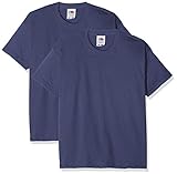 Fruit of the Loom Jungen Kids Valueweight Short Sleeve T 2 Pack T-Shirt, Blau (Blau Marineblau), 12-13 Jahre (2er Pack)